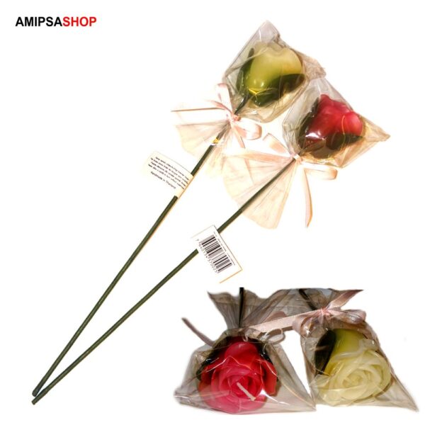 Rosen Kerze mit Stiel