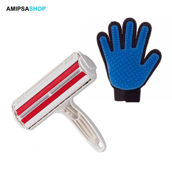 Fellpflege Handschuh und Fusselrolle