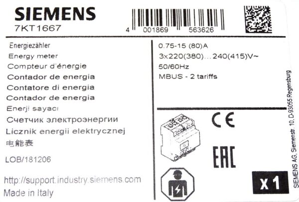 Siemens 7KT1667 Messgerät SENTRON – Bild 2