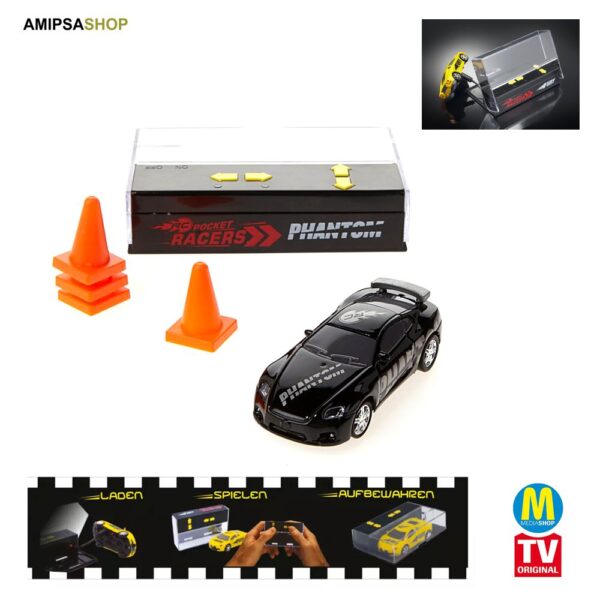 Pocket Racer PHANTOM RC Auto Schwarz MediaShop RC Flitzer