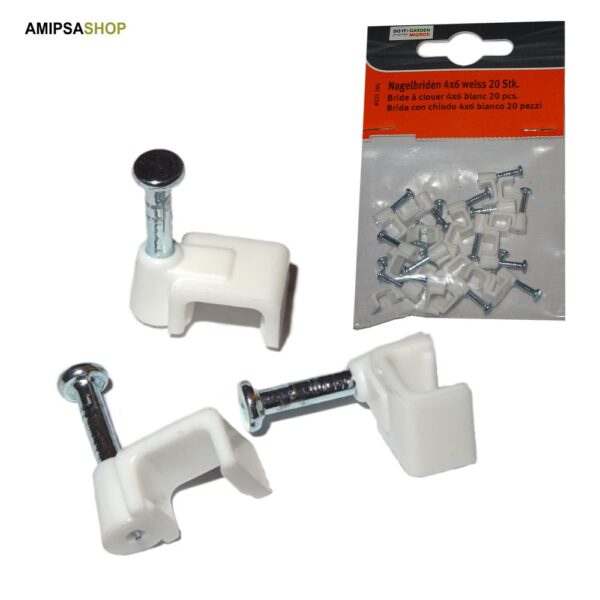 Nagelbriden Set weiss 4 x 6 mm 20 Stk.