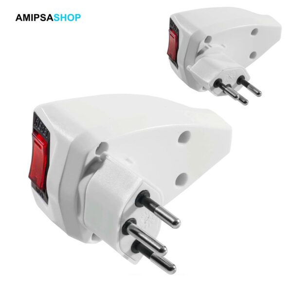 Montagestecker T12 mit Wippschalter Weiss