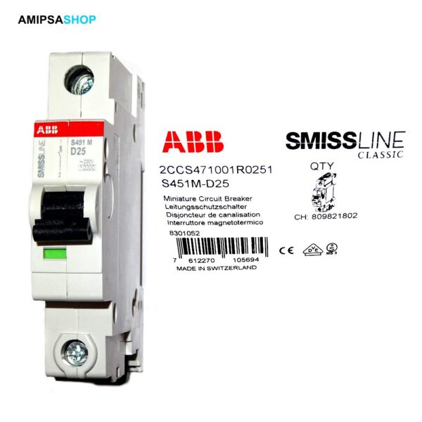 Leitungsschutzschalter SMISSLINE CLASSIC S451M-D25