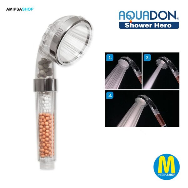 Aquadon Shower Hero Duschkopf mit Mineralsteinen