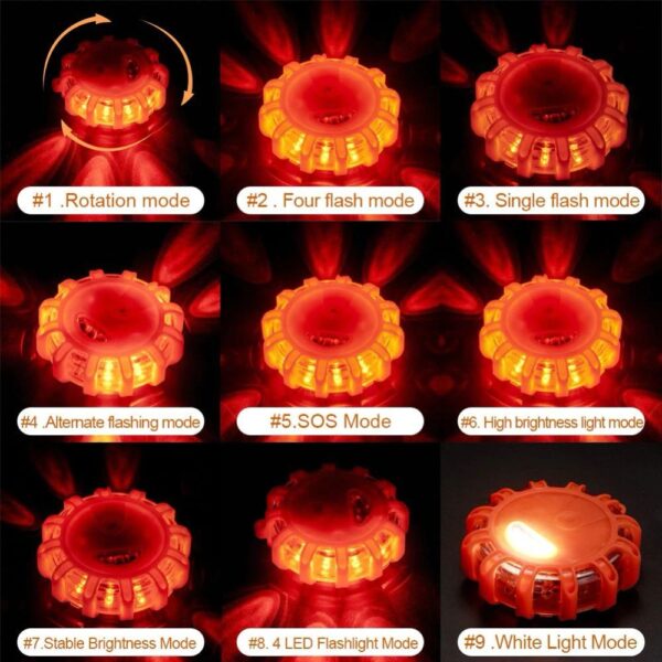 LED Warnblinkleuchte mit Magnet – Bild 2