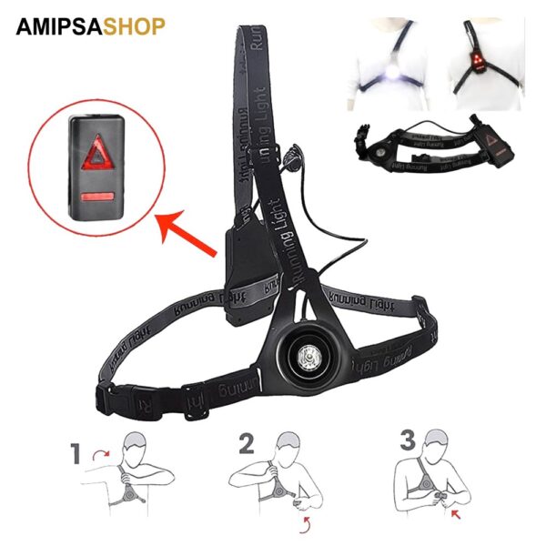 Sport Lauflicht LED Brustlampe – Bild 2