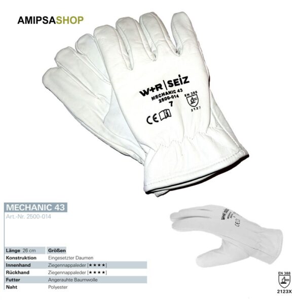 Arbeitshandschuhe W+R Seiz Mechanic 43