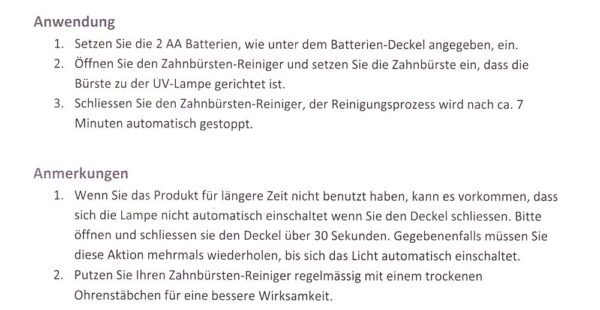 UV Zahnbürstenreiniger – Bild 3
