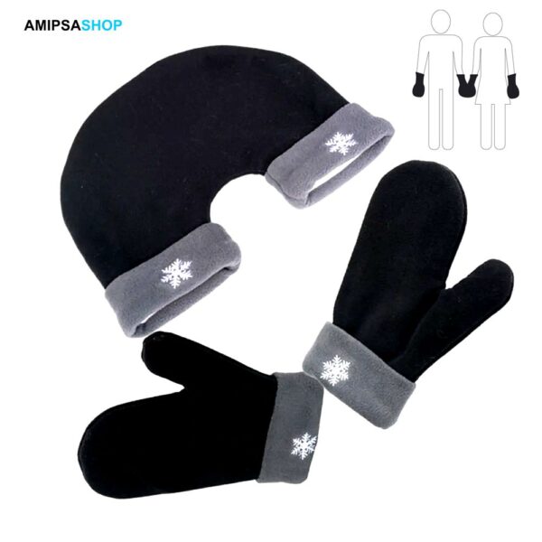 Handschuhe für Verliebte 3-teilig schwarz