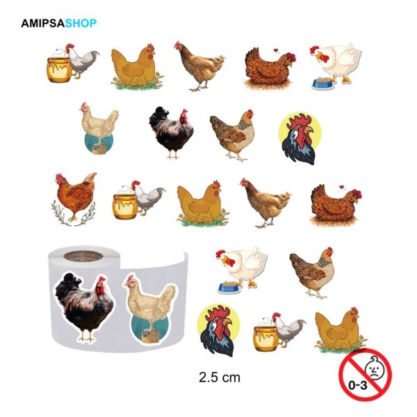 Aufkleber Rolle mit 500 Stickers