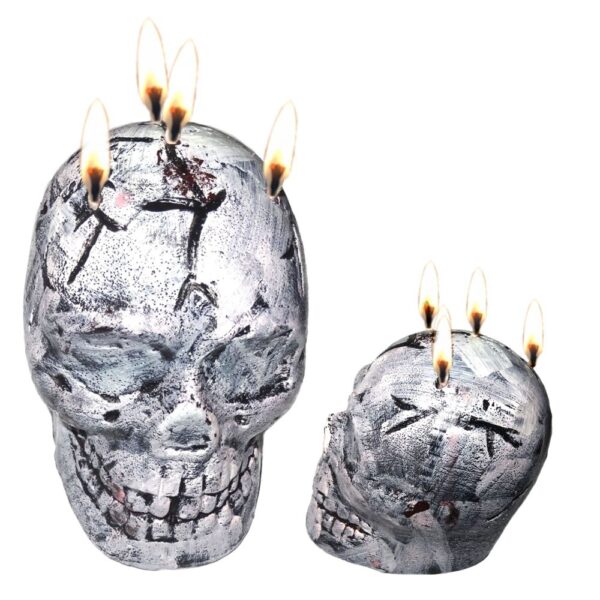 Totenkopf Kerze – Bild 2