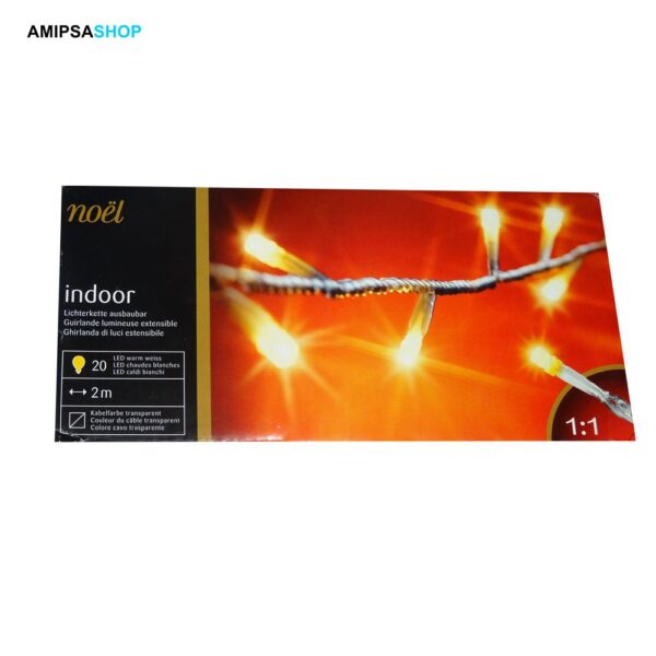 20 LED warm weiss transparent (lichterkette)