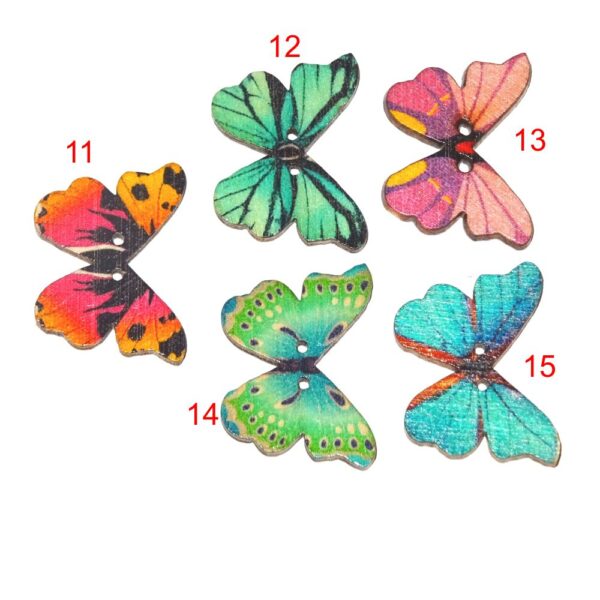 Holzknöpf Schmetterling – Bild 3