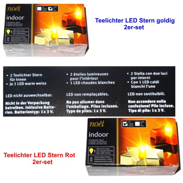 Teelichter LED Stern 2er-set – Bild 2