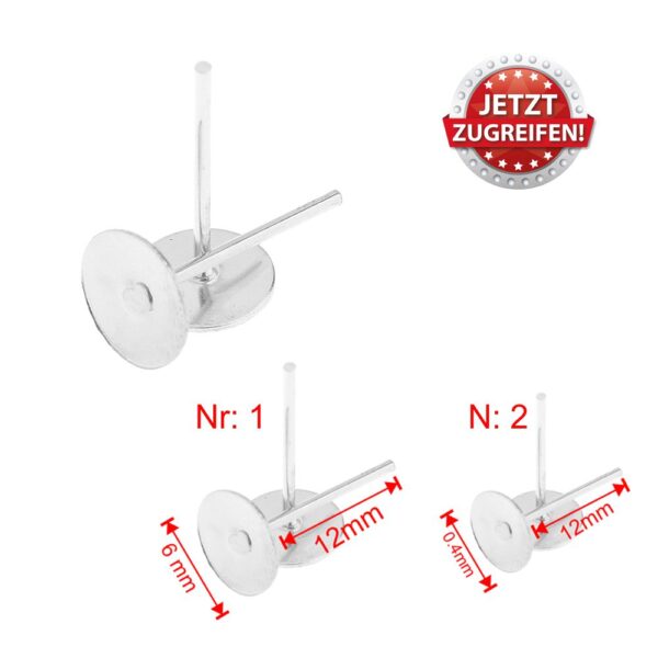 Ohrstecker Edelstahl – Bild 2