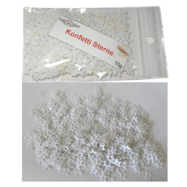 Konfetti Sterne weiss 10g