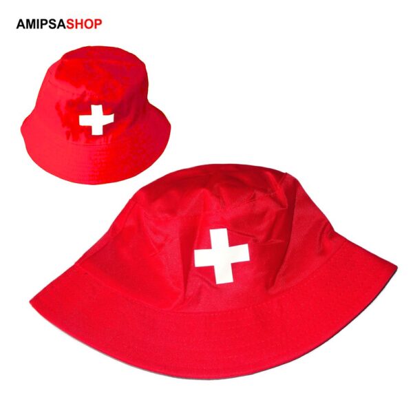 Fischercap Freizeithut Schweizerkreuz