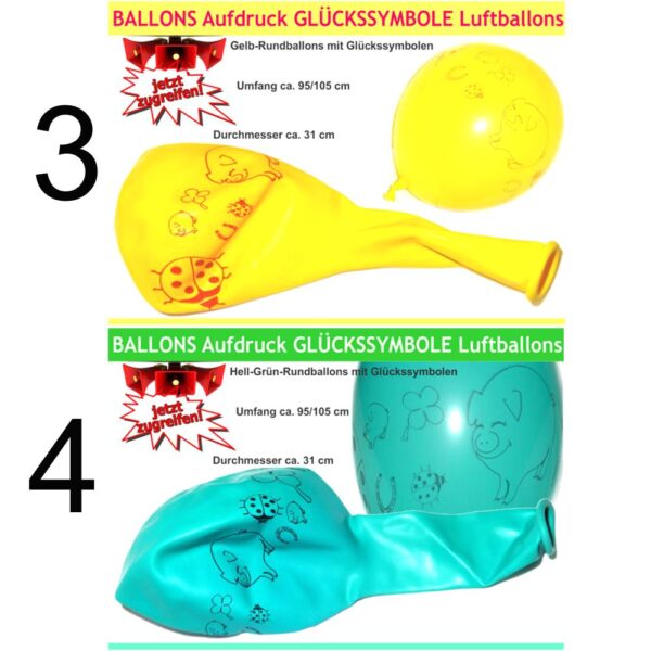 Luftballons GLÜCKSSYMBOLE – Bild 3