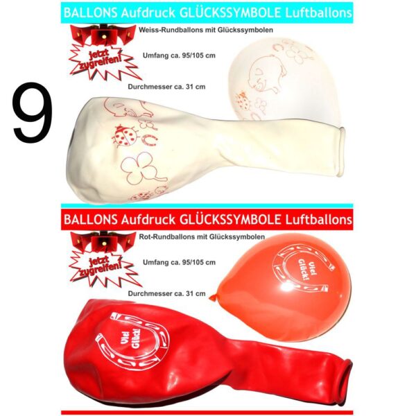 Luftballons GLÜCKSSYMBOLE – Bild 6