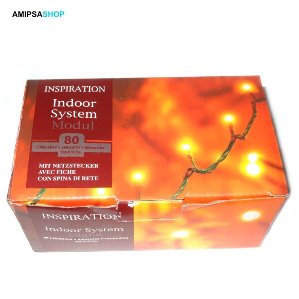 80 Lämpchen Indoor System Kabelgrün