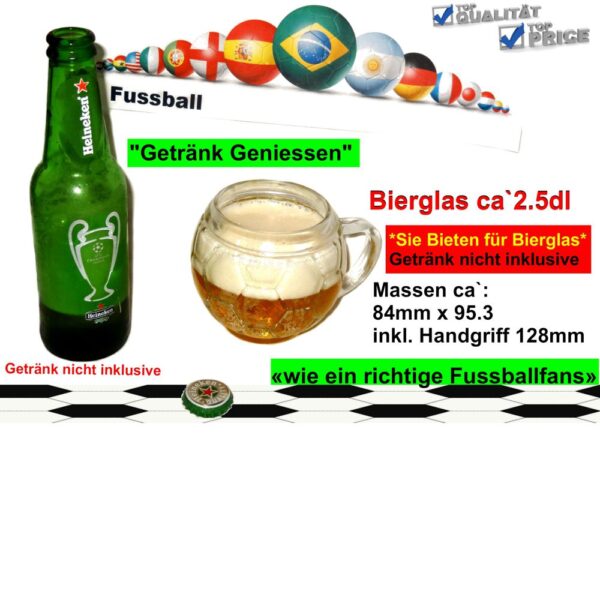 Bierglas Fussbal Form – Bild 3