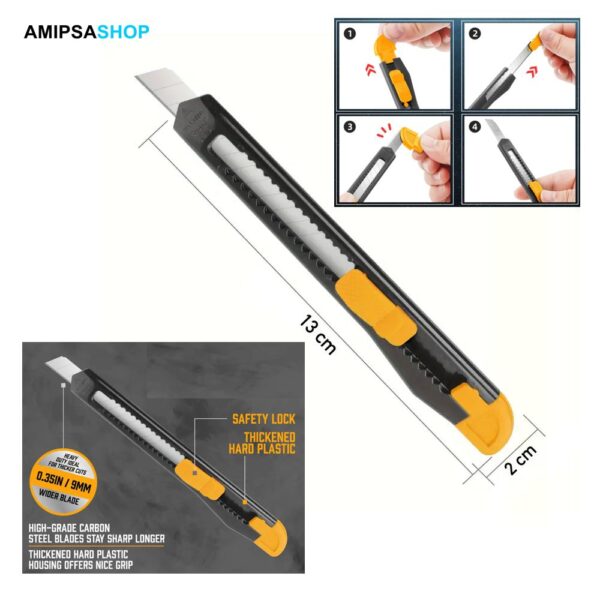 Cuttermesser mit stopper 9 mm
