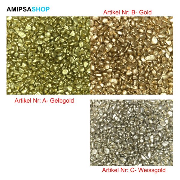 Dekosteine Deko-Nuggets Gelbgold Gold Weissgold (6-8mm)