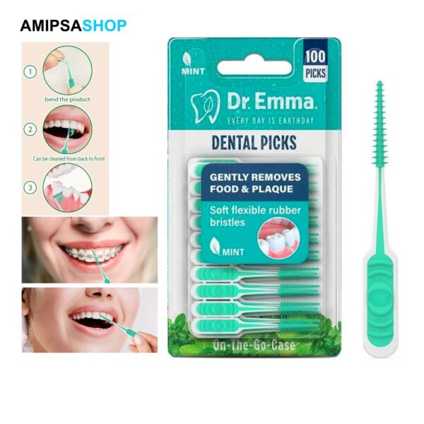 Dr. Emma Original Dental Picks Mint Zahnstocher 100 Stück