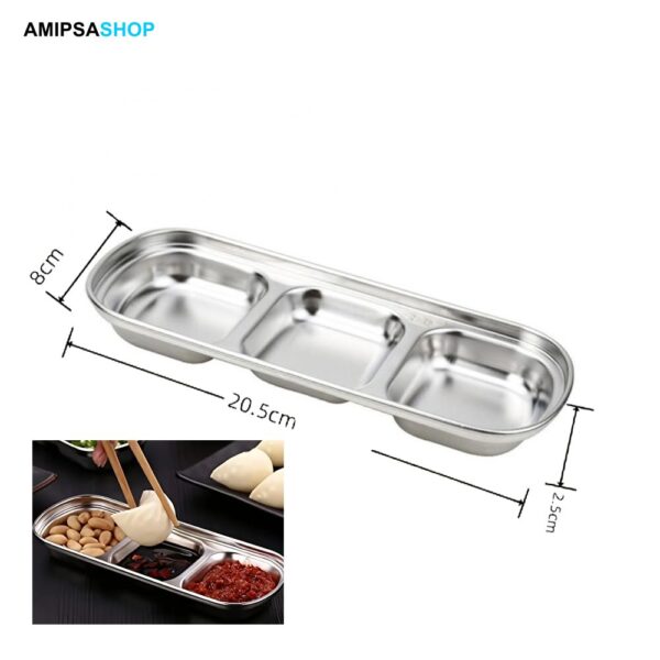 Edelstahlplatten Sauce Gewürz Vorspeise