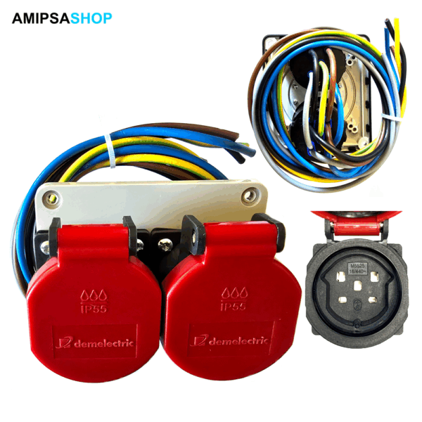 Einbausteckdose T25 IP55 16A  3LNPE  250-400 V
