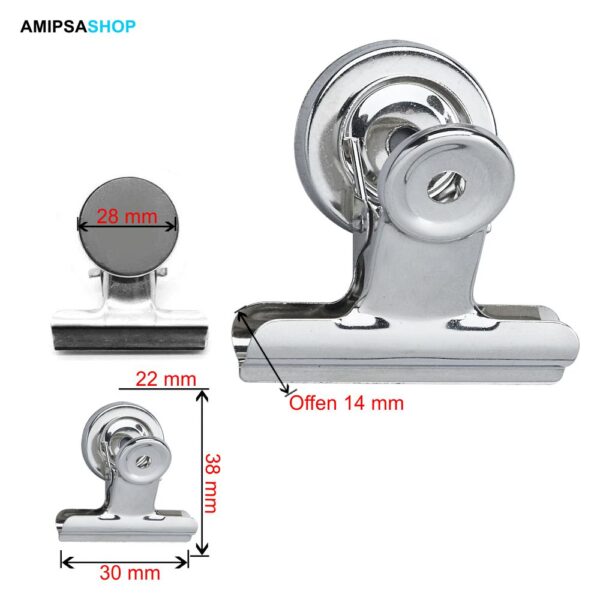Edelstahl Magnet Aktenklammer