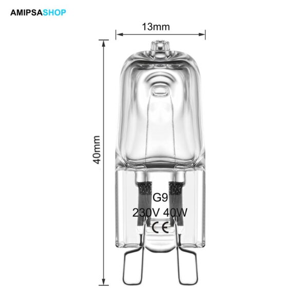 G9 Halogenlampe 220v 40w 520 lm Warmweis 2900 K