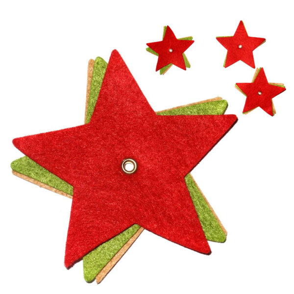 Stern 3 fache farbe 3.3cm