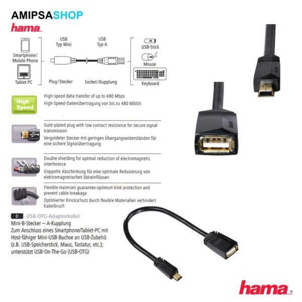 Hama 00125218 USB OTG Adapterkabel