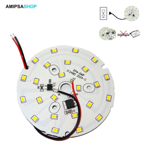 Hochspannung Lichtpaneel 74mm 24 LED 12W AC220-240V