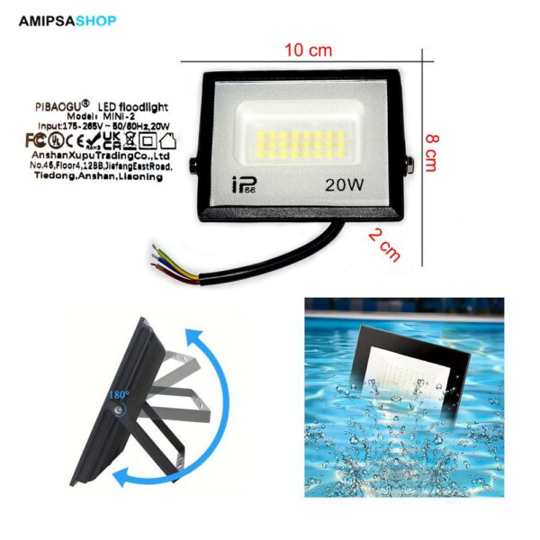 LED Scheinwerfer 20W IP66 PIBAOGU 175-265V