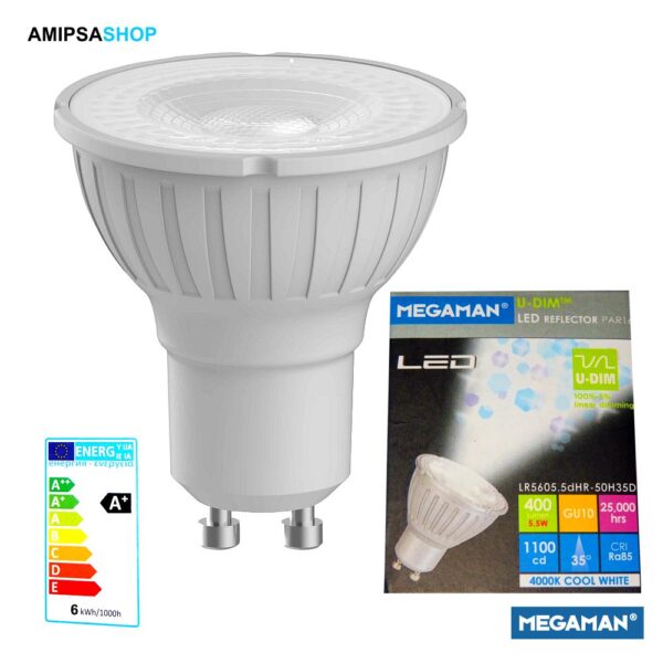 MEGAMAN LED PAR16 HR 35° 5.5W 400lm GU10 MM26534