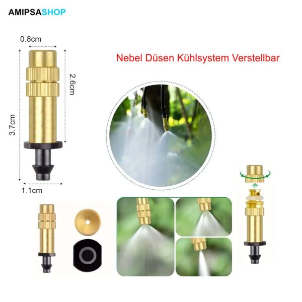Nebel Düsen Kühlsystem Verstellbar