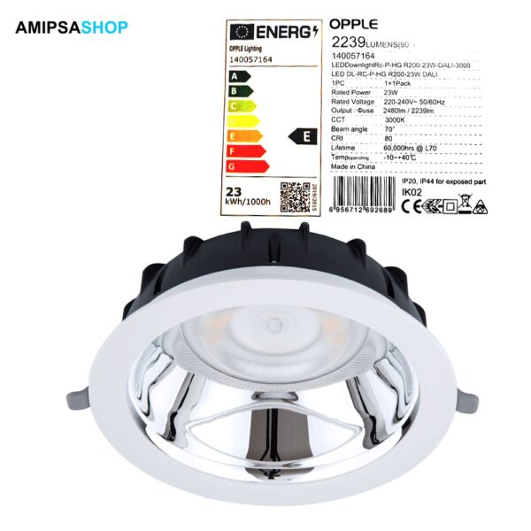 OPPLE Downlight P-HG R200 23W DALI 3000 140057164