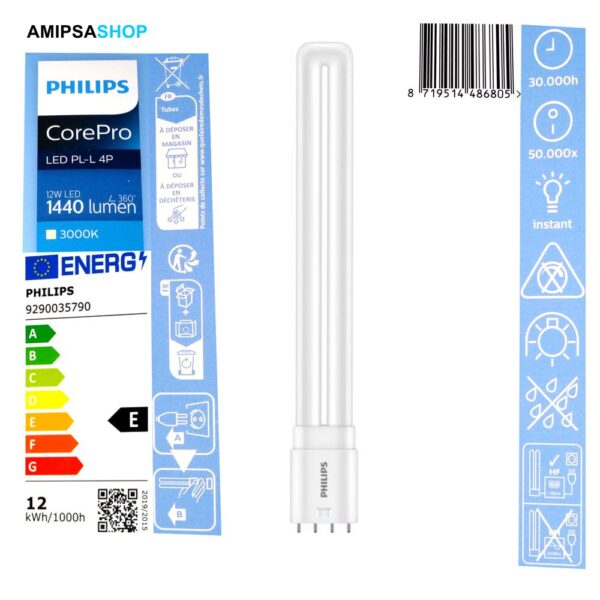 Philips CorePro LED PLL HF 12W 830 4P 2G11 1440Lm 3000k