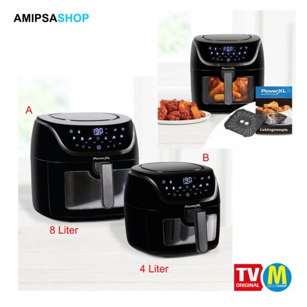 PowerXL Vortex PRO AirFryer 7in1 Heißluftfritteuse mit Sichtfenster