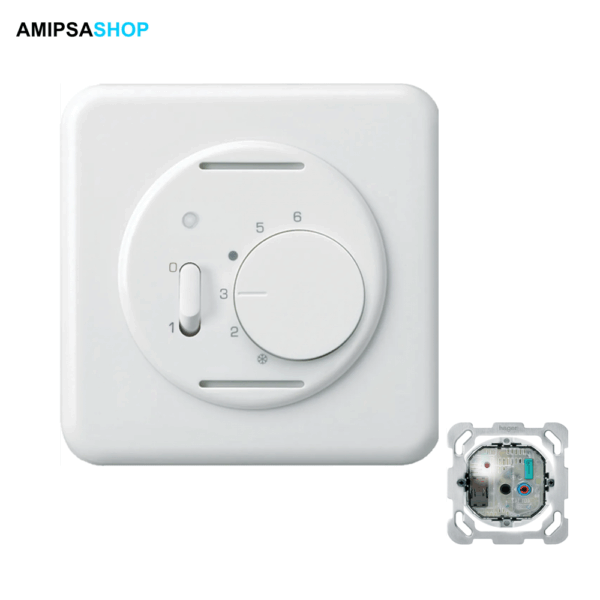 Hager Raumthermostat mit Schalter+LED 230V Komplett WH104405