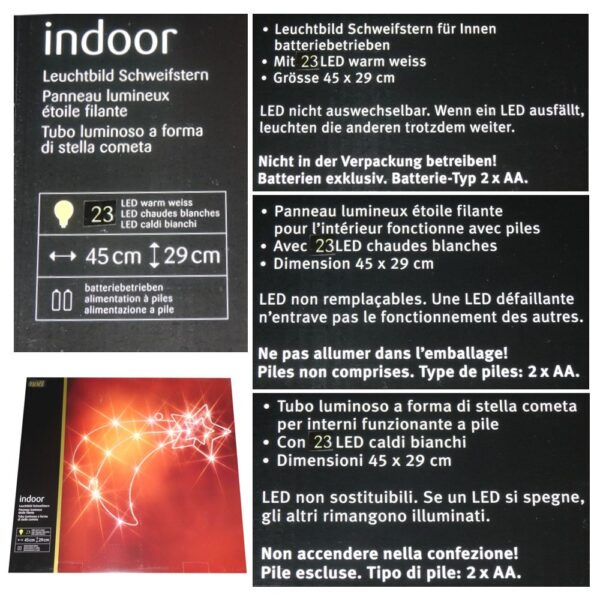 Schweifstern 23 LED 45 x 29 cm – Bild 2