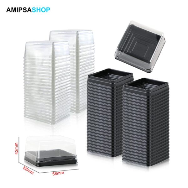 Verpackung Box mit Deckel Transparent 50tlg