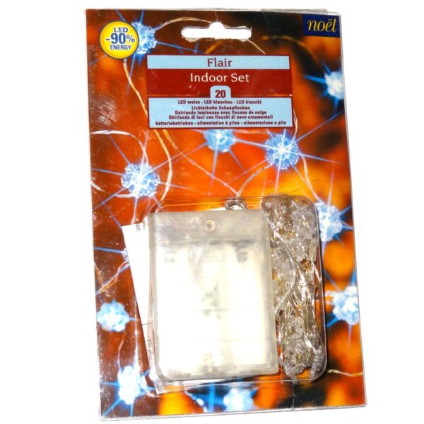 LED Lichterkette 20er Schneeflocken