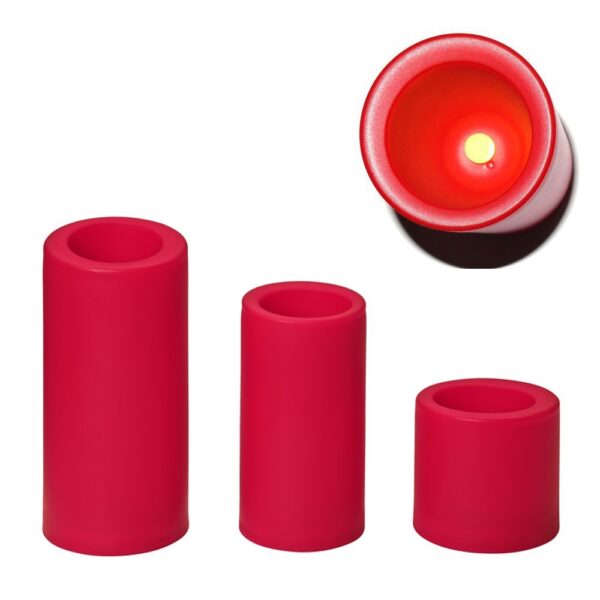 STRÅLA Blockkerze, LED 3er-Set
