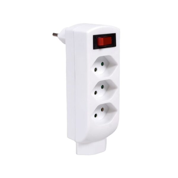 Abzweigstecker mit Schalter 4 x T13