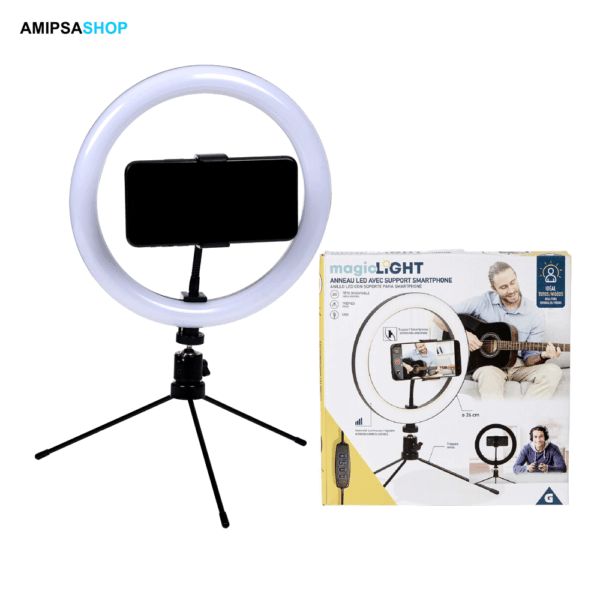 magicLight 573733 LED Ringlicht mit Smartphone Halterung