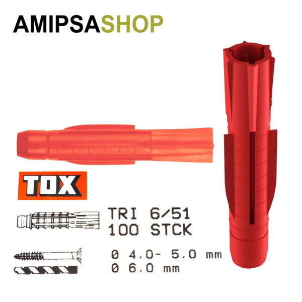 Allzweckdübel Tox Tri 6×51 100 stück