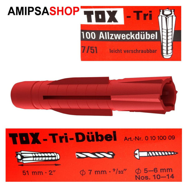 AllzweckDübel Tox Tri 7×51 100 stück